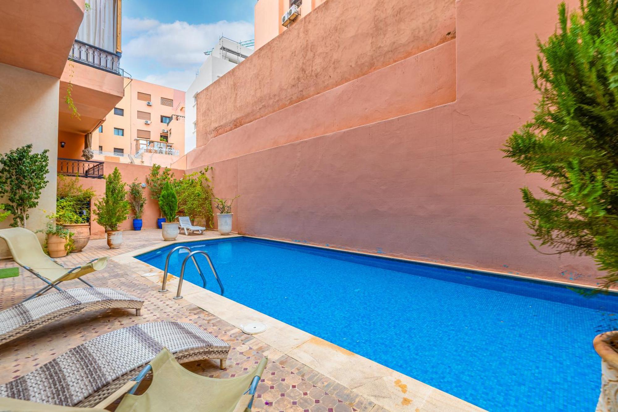 Oasis - Appartement Authentique A Gueliz มาร์ราเกช ภายนอก รูปภาพ